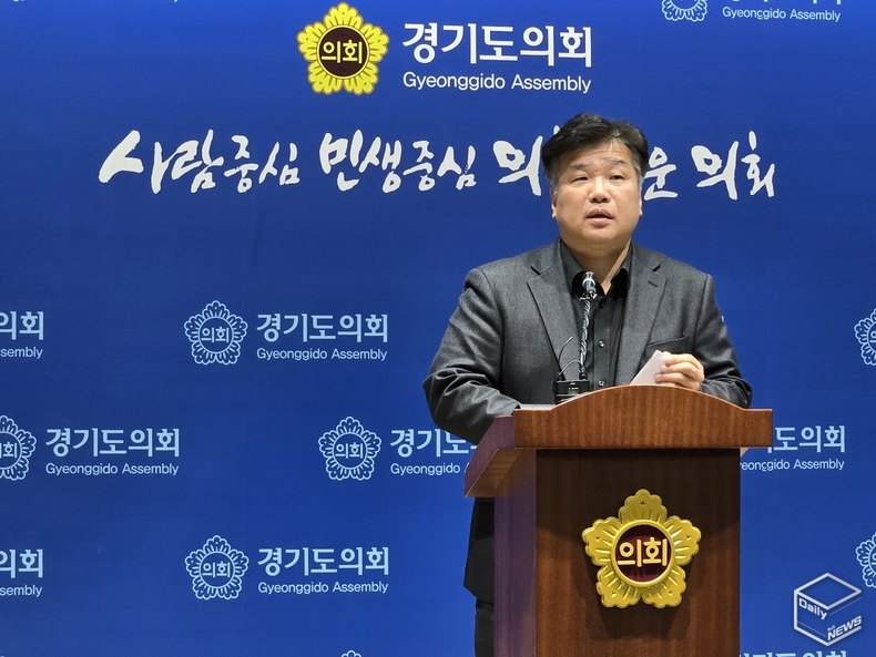 양우석 위원장은 최근 발언 논란과 관련, 발언 취지와 다르게 표현이 다소 과격했다는 점을 인정한다고 사과했다. (사진제공=경기도일간기자단)