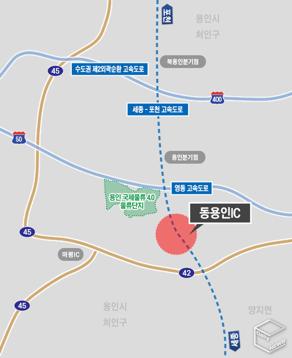 동용인 IC 위치도