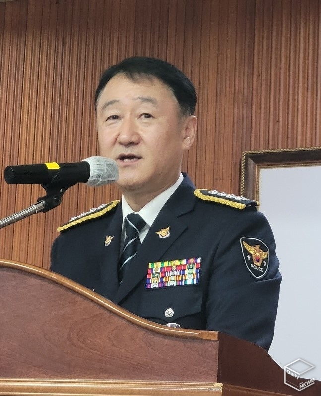 맹훈재 평택경찰서장(사진=강경숙 기자)