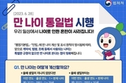 “만 나이로 셉니다. 만 나이로 삽니다”