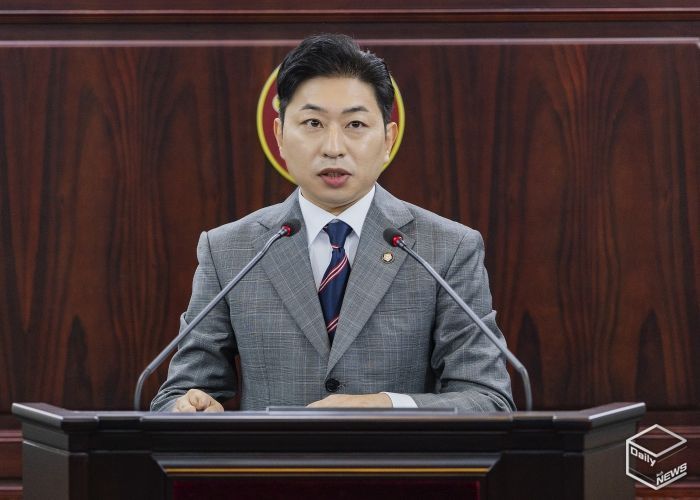 김종복 의원 5분 발언 모습