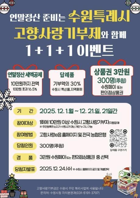 고향사랑기부제 연말 이벤트 ‘홍보물’