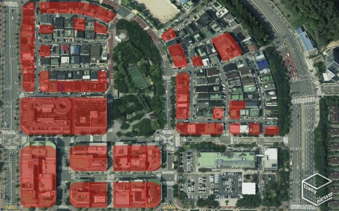 구갈상점가 확대 후 구역도