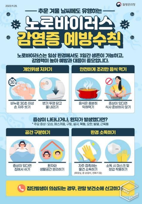 오산시, 겨울철 노로바이러스 감염증 예방수칙 준수 당부