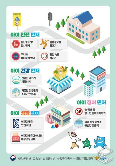 오산시, 신학기 맞아 초등학교 어린이보호구역 불법 주·정차 특별단속 실시